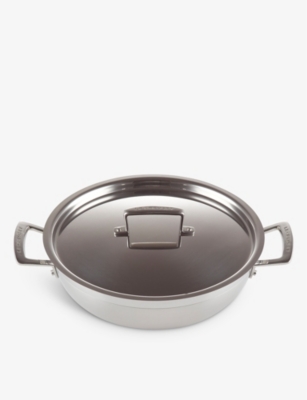 LE CREUSET 3-PLY SHALLOW STAINLESS-STEEL CASSEROLE DISH 30CM 