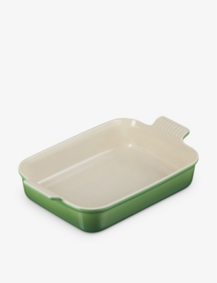 Le Creuset Bamboo Green Heritage Stoneware Rectangular Dish