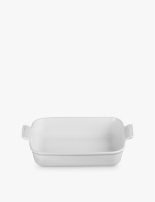 Le Creuset White Heritage Stoneware Rectangular Dish In White