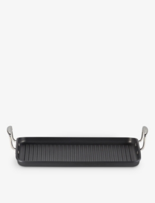 LE CREUSET: Toughened Non-Stick ribbed rectangular grill 35cm x 25cm