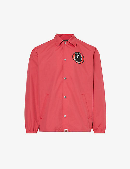 A BATHING APE: 30th Anniversary brand-embroidered regular-fit shell jacket