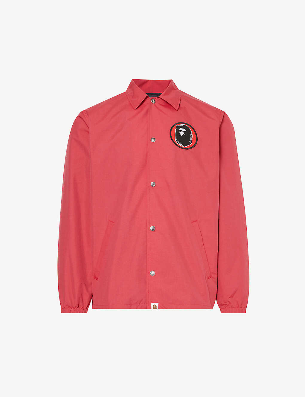 A Bathing Ape Mens Red 30th Anniversary Brand-embroidered Regular-fit Shell Jacket