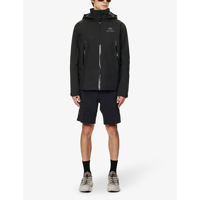 Shop Arc'teryx Beta Brand-embroidered Regular-fit Shell Jacket In Black
