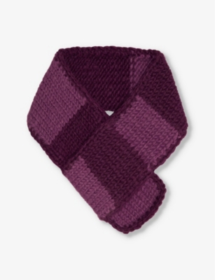 LISH: Striped medium wool dog scarf