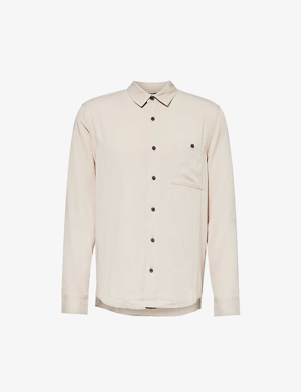 Shop Paige Wardin Chest-pocket Woven Shirt In Sand Fossil