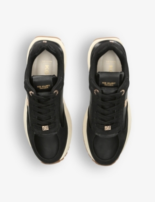 KG KURT GEIGER: Louisa logo-badge faux-leather low-top trainers