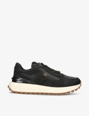 KG KURT GEIGER: Louisa logo-badge faux-leather low-top trainers