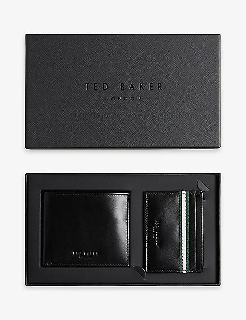 TED BAKER: Granony leather wallet and card holder set