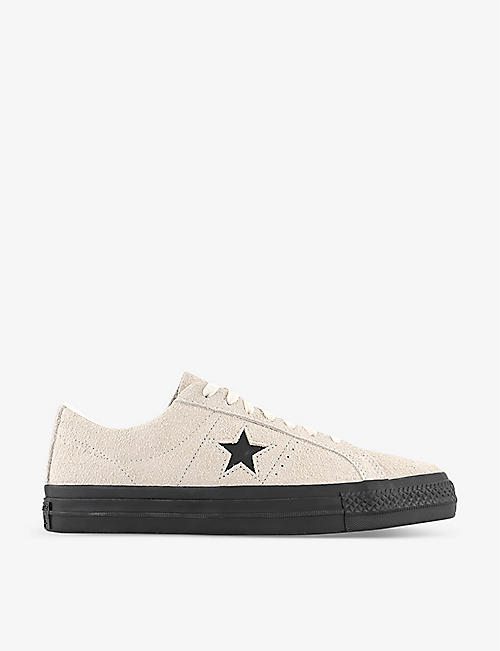 CONVERSE: One Star tonal-stitching suede low-top trainers