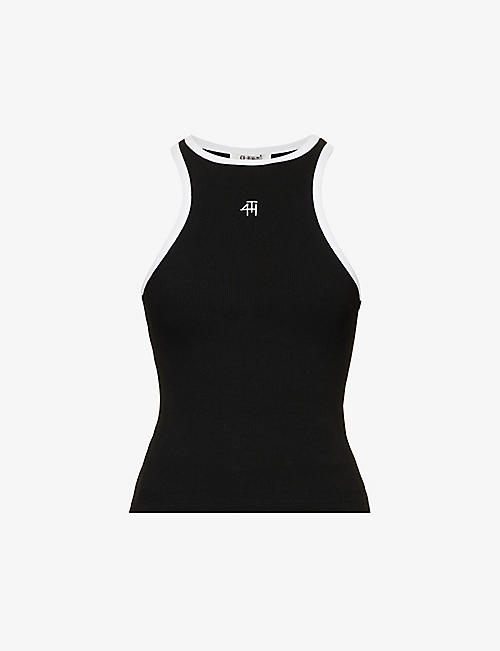 4TH & RECKLESS: Everyday Racer logo-embroidered stretch-cotton vest top