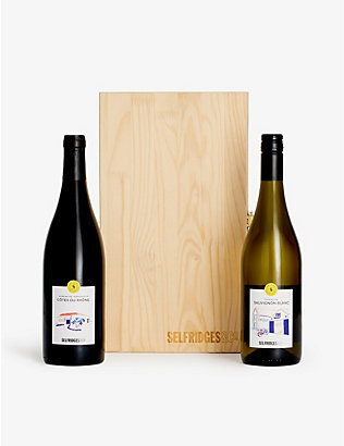 SELFRIDGES SELECTION：红酒和白葡萄酒礼盒 - 2 件装
