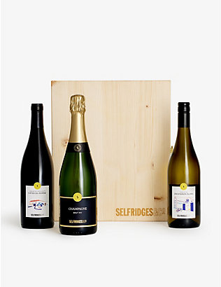 SELFRIDGES SELECTION：红/白葡萄酒和香槟礼盒- 3 件套