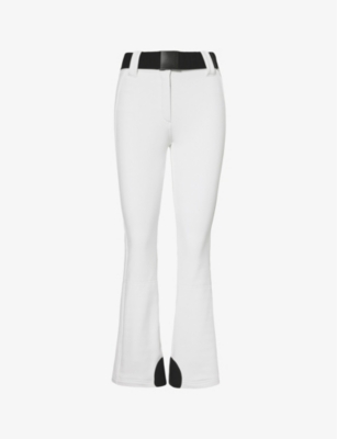 Shop Goldbergh Women's 8000 White Pippa Flared-leg Stretch-woven Trousers