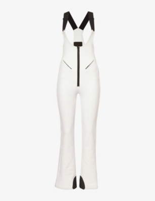 Goldbergh Womens 8000 White Phoebe Flared High-rise Stretch-woven Ski Suit