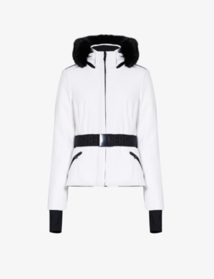 Goldbergh Hida Faux Fur-trimmed Ski Jacket In 8000 White