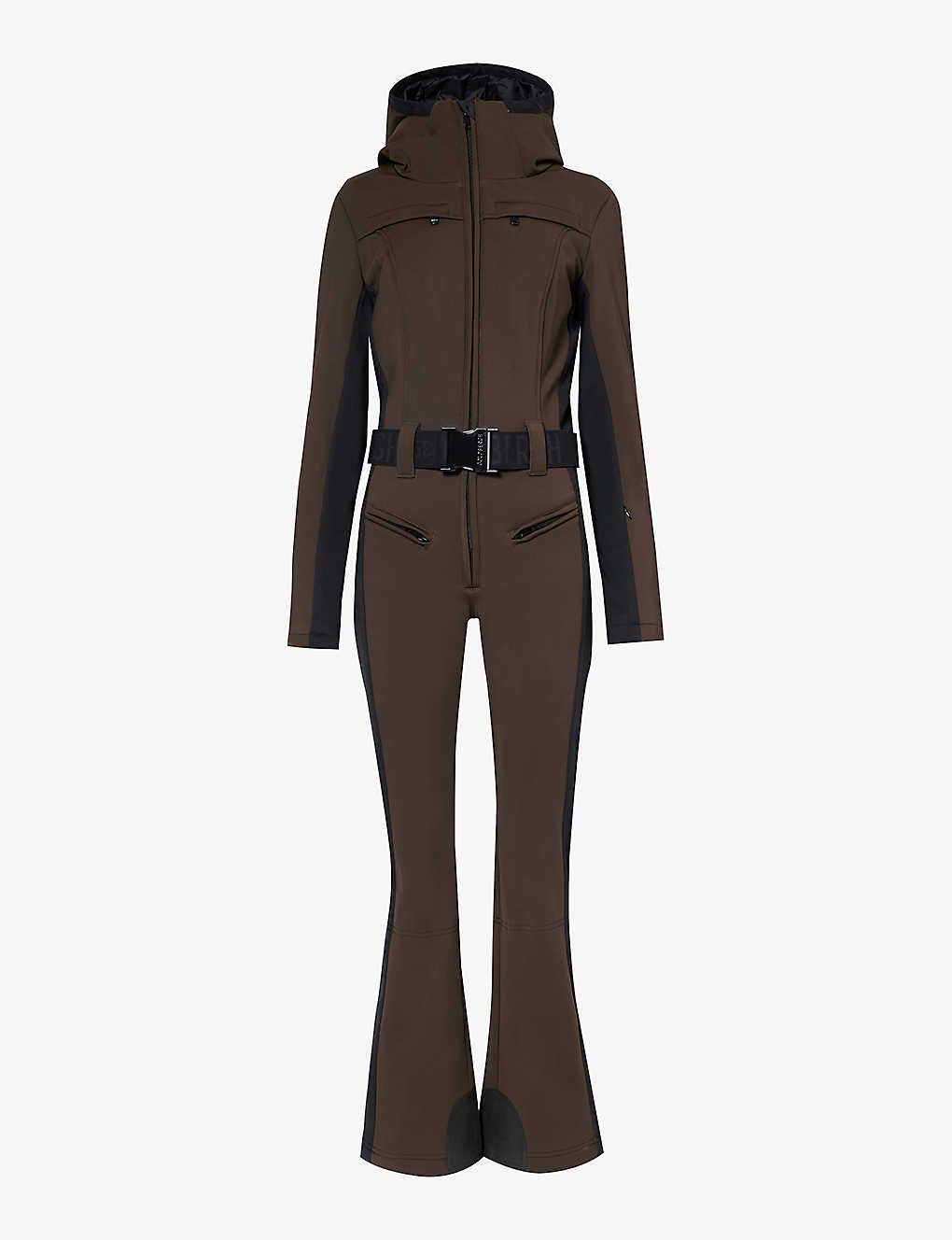 Goldbergh Womens 2060 Dark Brown Parry Belted Stretch-woven Ski Suit