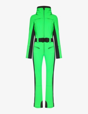 Goldbergh Parry Faux Fur-trimmed Ski Suit In 6150 Flash Green