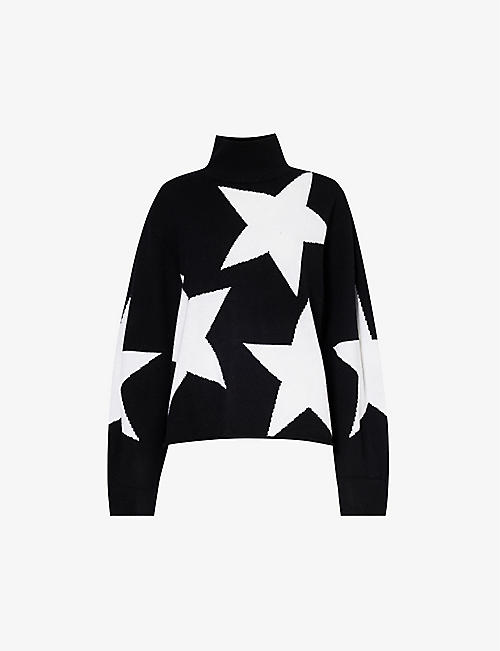 GOLDBERGH: Risi Star brushed-texture knitted jumper