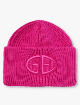 GOLDBERGH GOLDBERGH WOMEN'S 4715 PASSION PINK VALERIE LOGO-EMBROIDERED KNITTED BEANIE