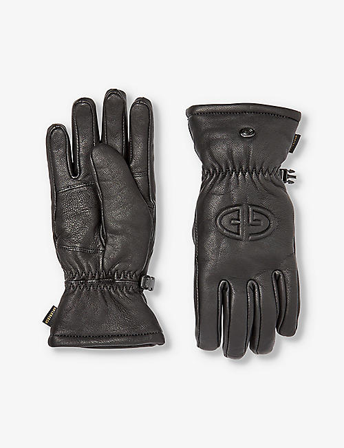 GOLDBERGH: Hilja logo-embossed leather gloves