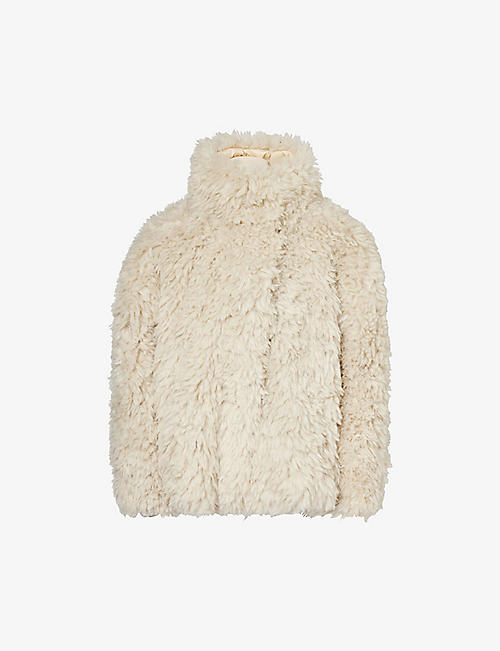 GOLDBERGH: Woolly hooded faux-fur regular-fit jacket