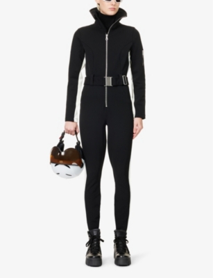 Shop Cordova Women's Onyx High-neck Slim-fit Stretch-woven Ski Suit In Black
