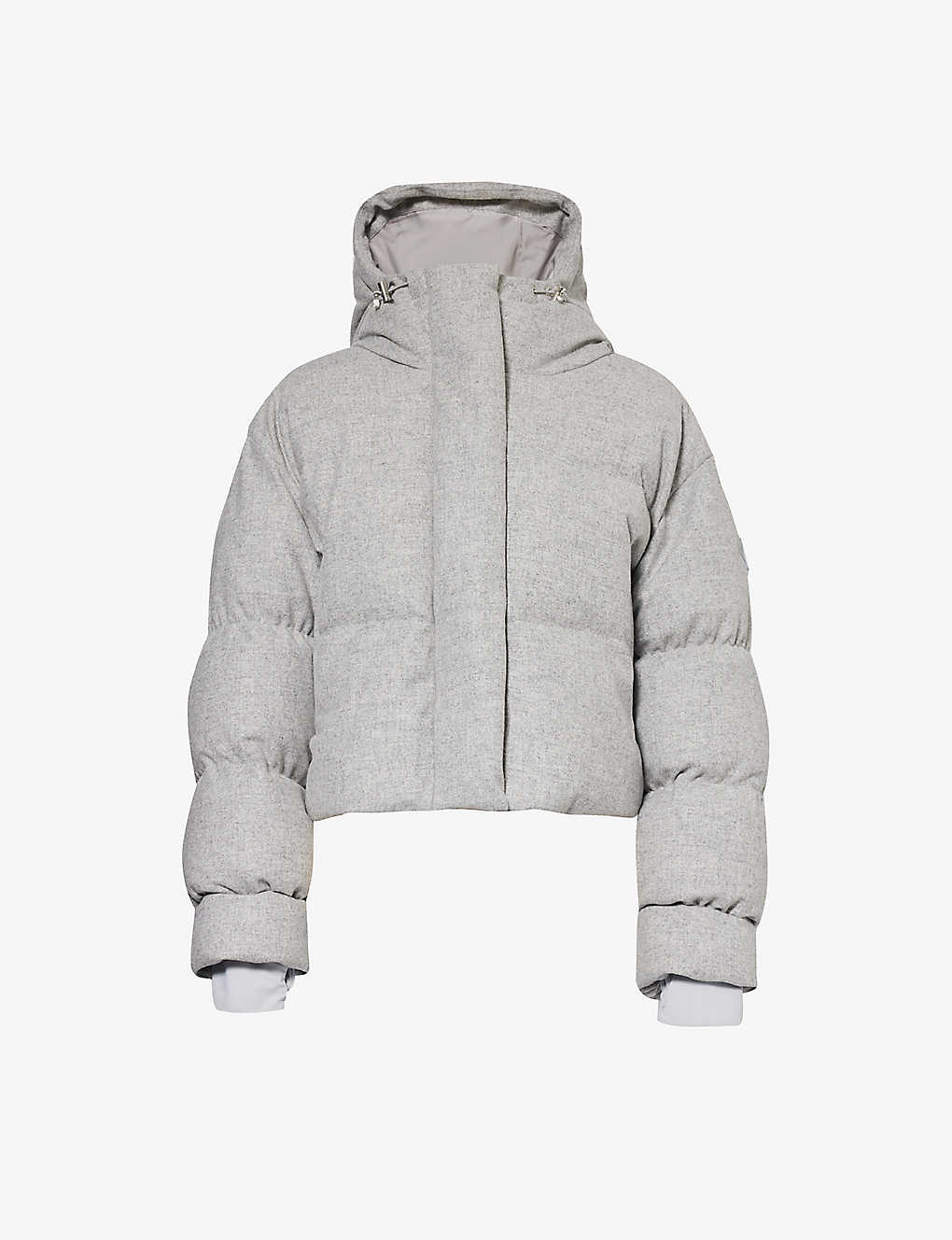 Shop Cordova Aomori Brand-appliqué Wool-blend Jacket In Grey Melange