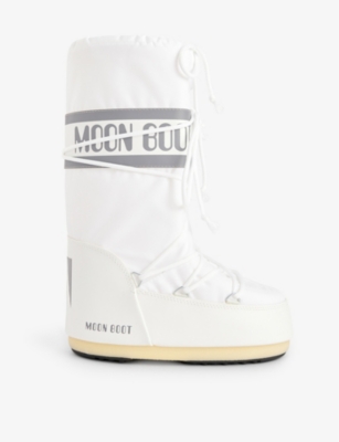 Shop Moon Boot Icon Logo-print Shell Boots In White