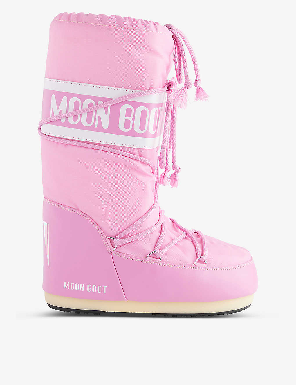 Shop Moon Boot Women's Pink Icon Logo-print Shell Boots