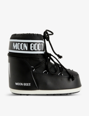 Shop Moon Boot Women's Black Icon Low Lace-up Shell Snow Boots