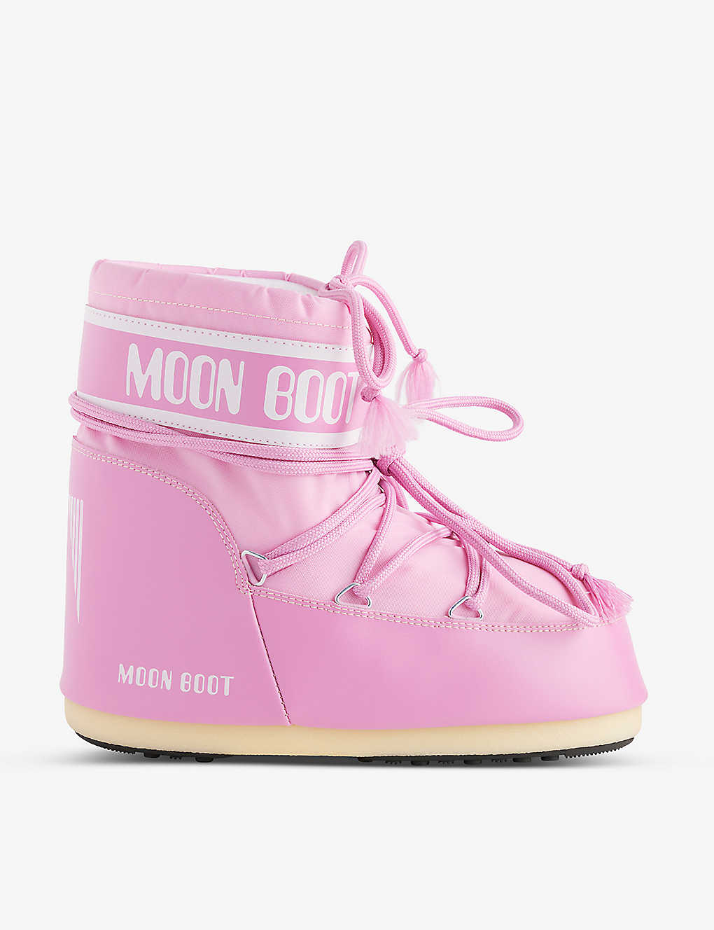 Moon Boot Womens Pink Icon Low Lace-up Shell Boots