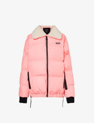 P.e Nation Womens Pastel Pink Saroma Snow Padded Recycled-polyester Jacket