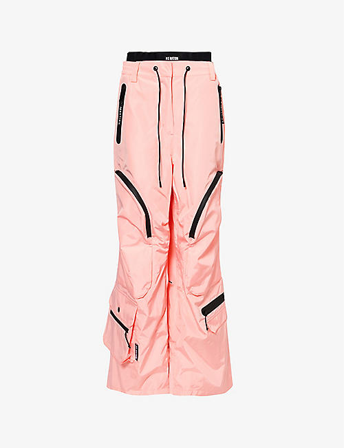 P.E NATION: Saroma wide-leg mid-rise recycled-polyester ski trousers