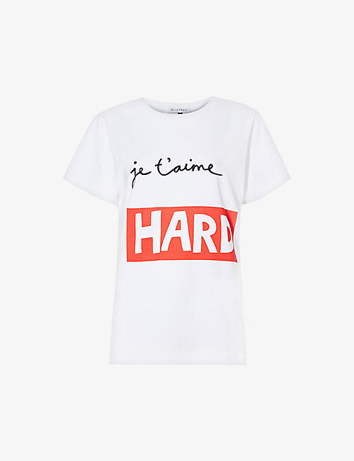 BELLA FREUD: Je T'aime Hard graphic-print organic-cotton T-shirt