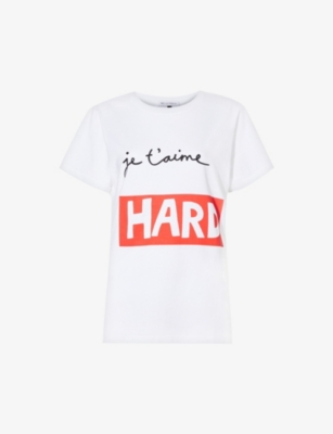 BELLA FREUD Je T'aime Hard graphic-print organic-cotton T-shirt
