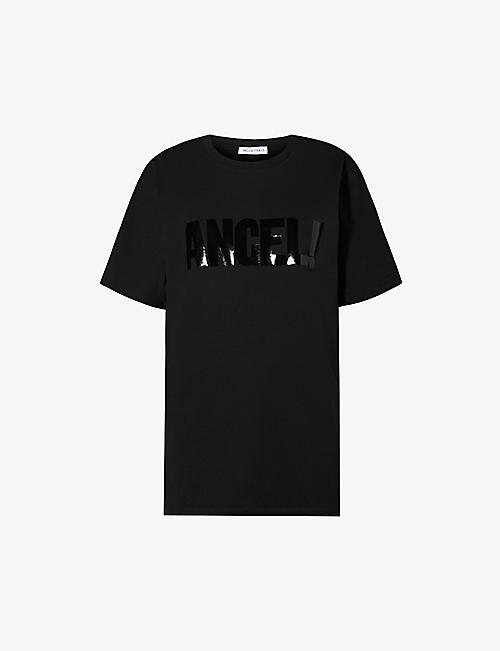 BELLA FREUD: Angel brand-print organic-cotton T-shirt