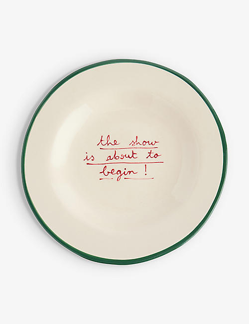 LAETITIA ROUGET: The Show Is About To Begin stoneware plate 21cm