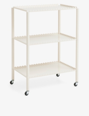 Hay Three-tier Coated-steel Trolley In Eggshell