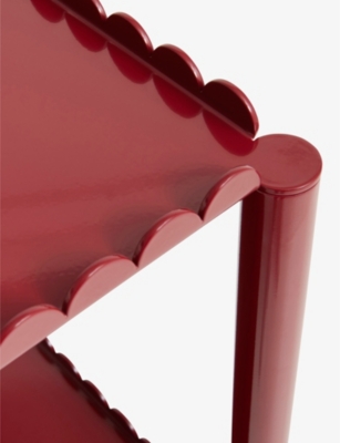 Hay Three-tier Coated-steel Trolley In High Auburn Red