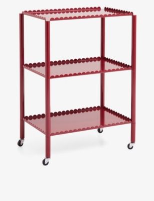 Hay Three-tier Coated-steel Trolley In High Auburn Red