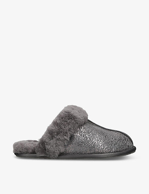 UGG: Scuffette II brand-debossed suede slippers