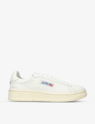 AUTRY: Dallas brand-tab leather low-top trainers