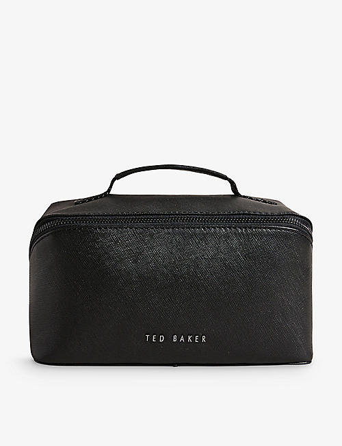 TED BAKER: Hanss brand-plaque leather washbag