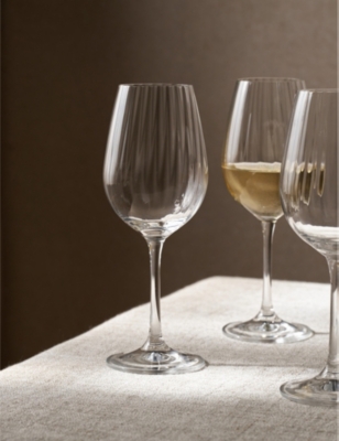 THE WHITE COMPANY: Sky Optic glass wine glasses pack of four