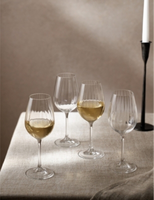 THE WHITE COMPANY: Sky Optic glass wine glasses pack of four