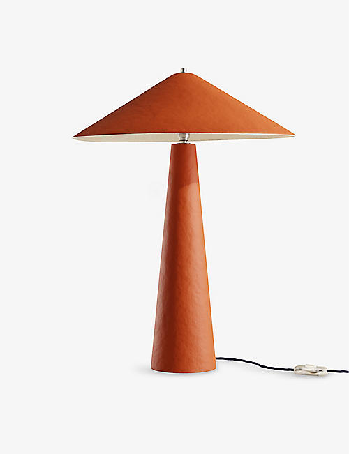 PALEFIRE: Parasol brass table lamp 57cm