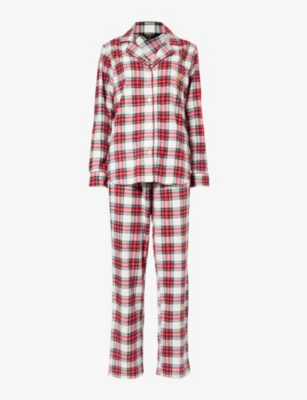 Lauren Ralph Lauren Women's 2-Pc. Knit-Top Fleece-Pant Pajamas Set
