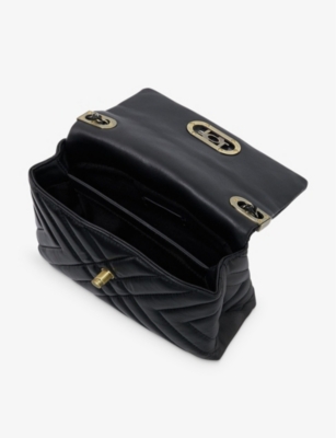 DUNE: Regent logo-hardware quilted leather shoulder bag