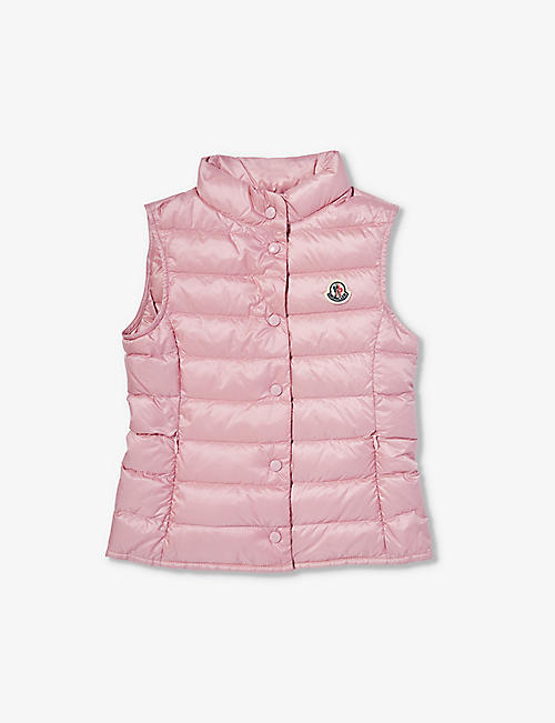 MONCLER: Liane guilted woven-down vest 6-12 years