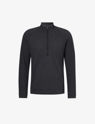 Lululemon Textured Knit Half-zip Sweater In Black